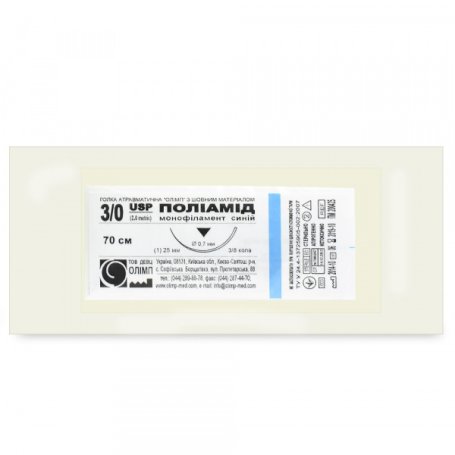 Голка атравматична ріжуча (поліамід 3/0), 1 шт.