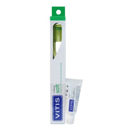 Щітка зубна м'яка VITIS SOFT + VITIS WHITENING зубна паста 15 мл